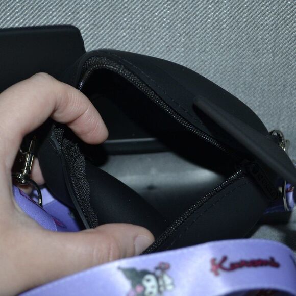 Mini Kuromi Black Crossbody Bag Gift Set Idea Kawaii Mini Notebook Bundle - Picture 6 of 11